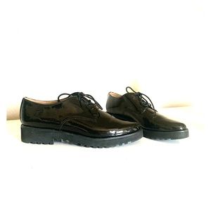 Franco Sarto shiny black loafers